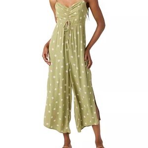 O’NEILL Keiko Esme Mossstone Green Floral Jumpsuit